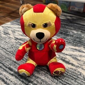 Iron Man Inspired Red and Yellow Teddy Bear